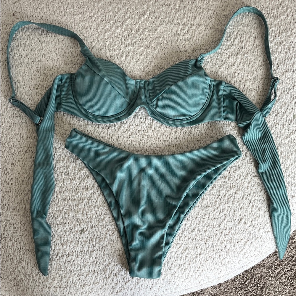 Zaful Sea Green Bikini Set